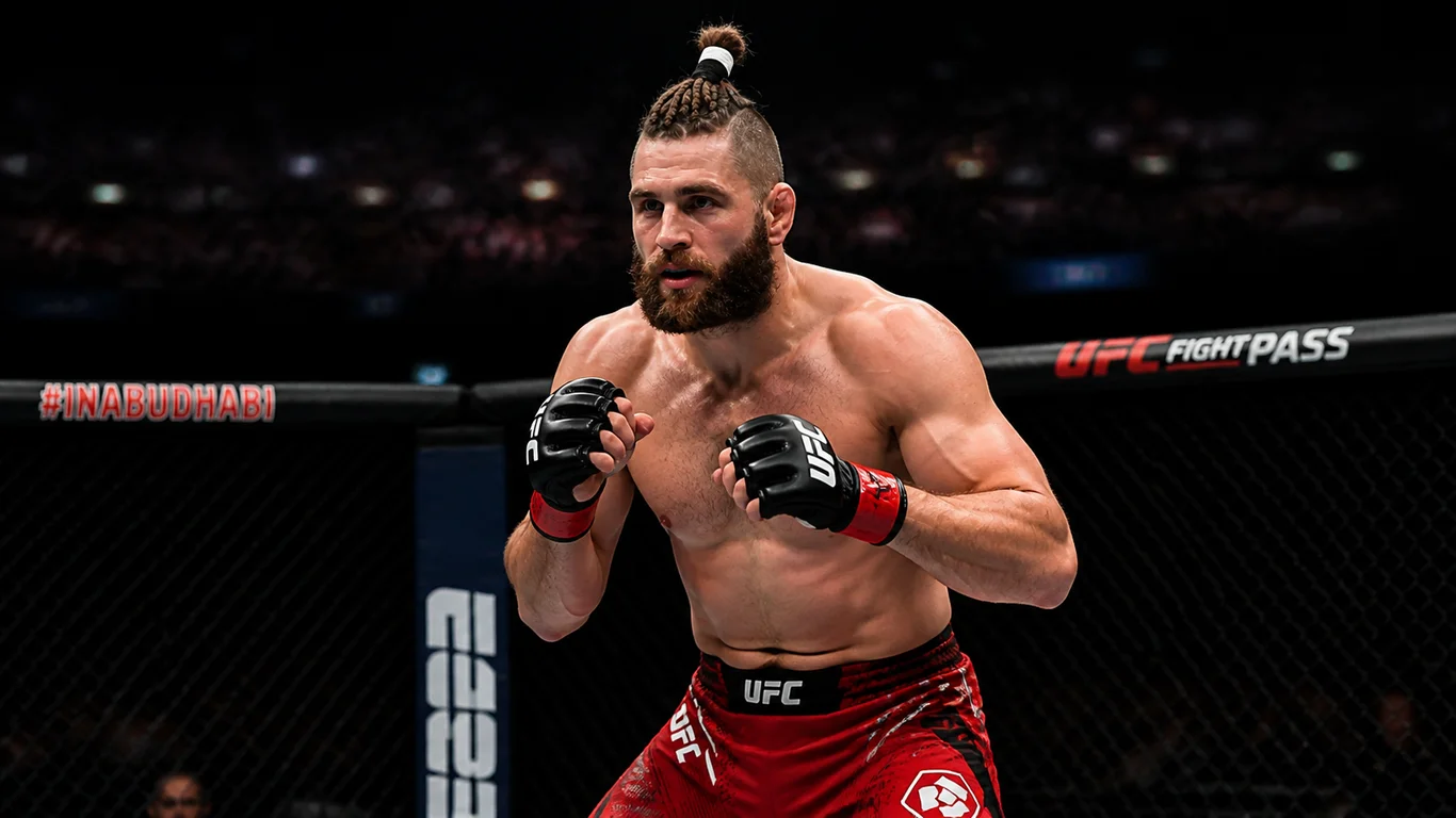 Jiří Procházka w pozycji bojowej w oktagonie UFC.
