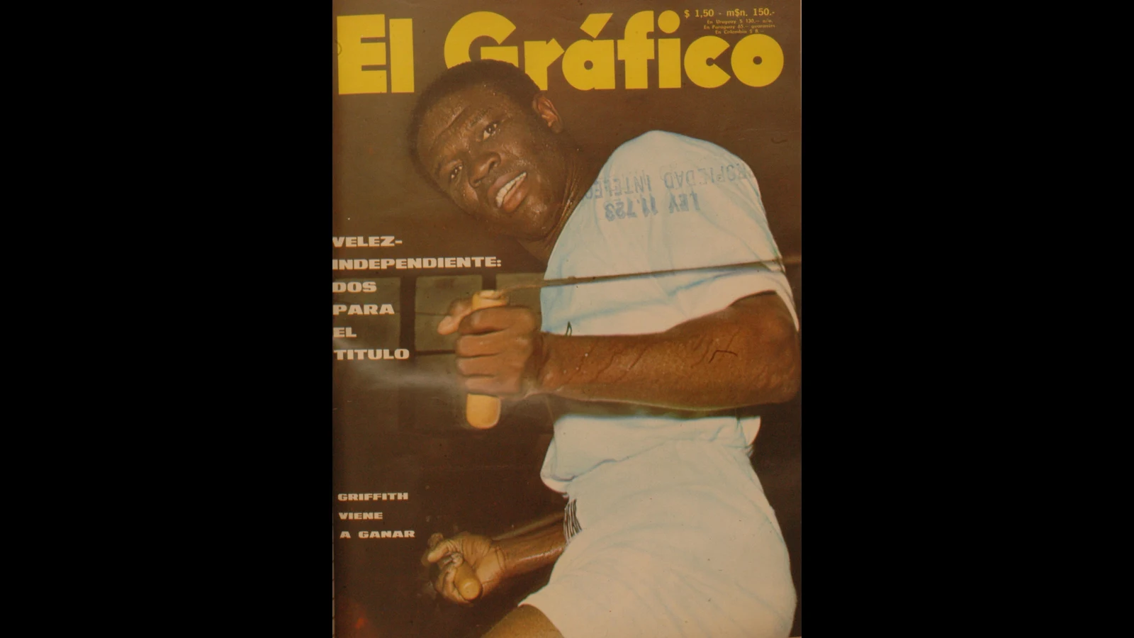 Okładka magazynu El Gráfico z 1971 roku – Emile Griffith spocony podczas treningu ze skakanką